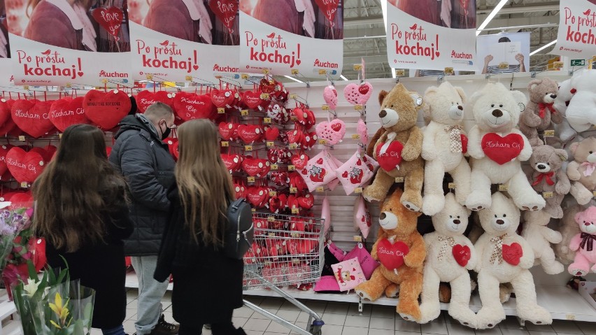 Walentynki w sklepach w Piotrkowie