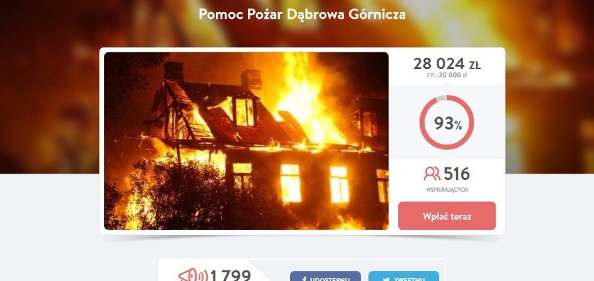 Dąbrowa Górnicza: stracili wszystko, ale chcą odbudować domy. Zbiórka trwa. Warto pomóc 