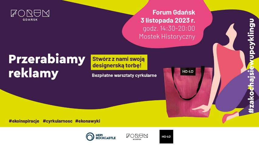 Wyjątkowe warsztaty z upcyklingu w Forum Gdańsk! Stwórz modną torbę shopperkę z banerów reklamowych