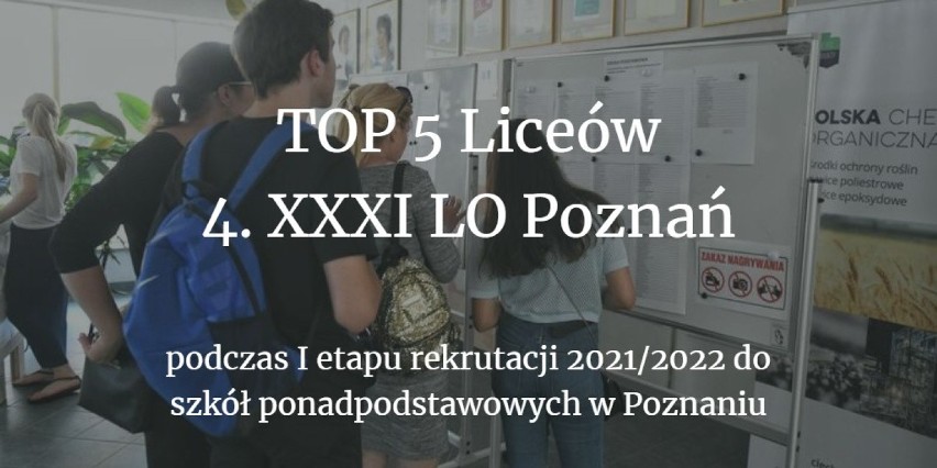 4. XXXI LO w Poznaniu (Zespół Szkół Handlowych im. Bohaterów...
