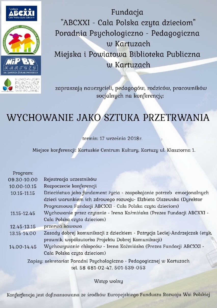 Konferencja "Cała Polska czyta dzieciom" w Kartuzach 17.09.2018