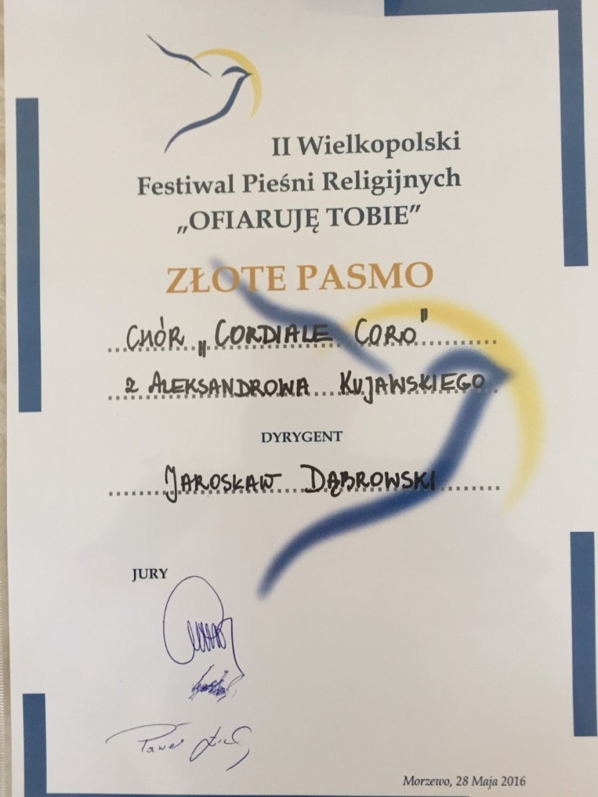 Wielki sukcesy chóru Cordiale Coro z Aleksandrowa Kujawskiego