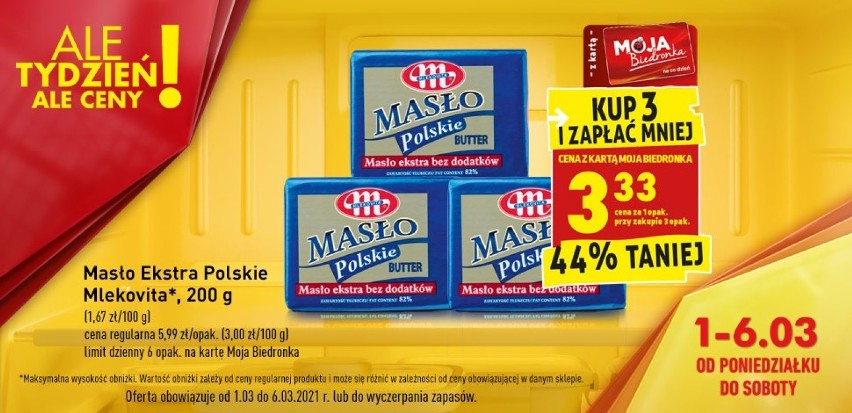 Biedronka

Masło Ekstra Polskie Mlekovita, 200 g
Kup 3 i...