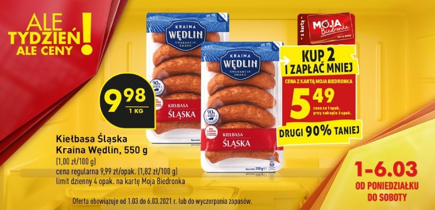 Biedronka

Kiełbasa Śląska Kraina Wędlin, 550 g
Kup 2 i...