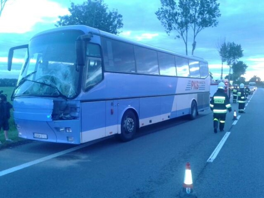 Cedry Małe - Koszwały: Wypadek autokaru z dziećmi na siódemce [ZDJĘCIA]