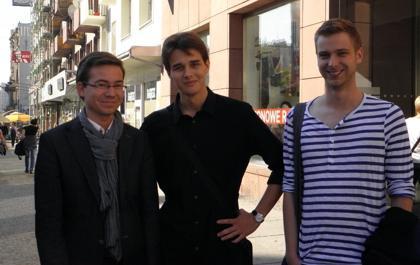 Radek i Piotrek z kolegą (od prawej)
