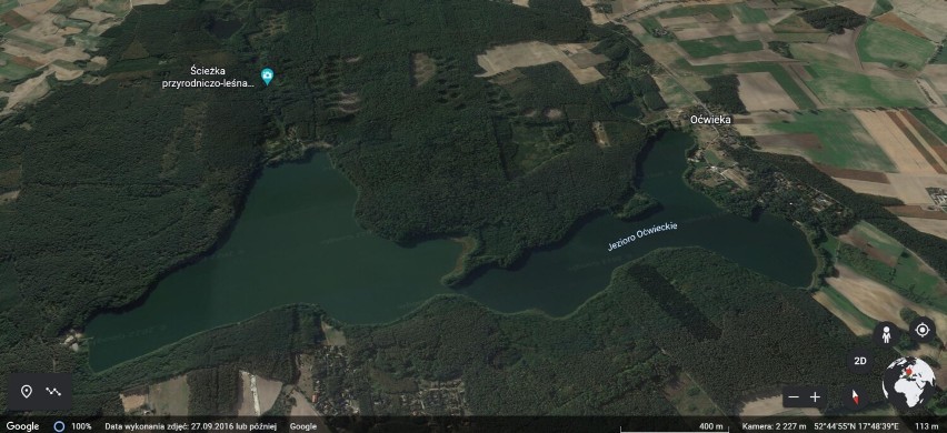 Jezioro Oćwieckie (gmina Gąsawa): 167,13 ha.