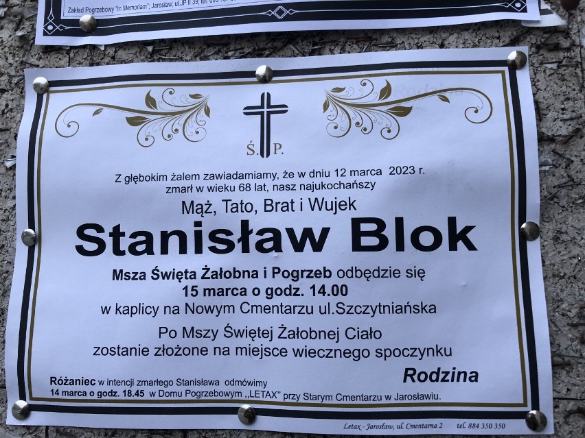 Mieszkańcy Jarosławia, którzy zmarli w ostatnich dniach. Zobacz ich klepsydry [1-15 marca 2023]