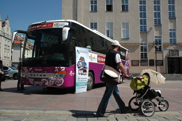 Autobus reprezentacji Polski podczas Euro 2012.