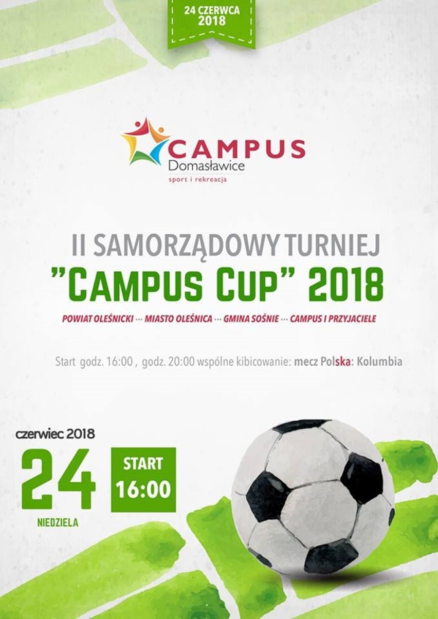 Piłkarski turniej samorządowy i strefa kibica w Campusie Domasławice