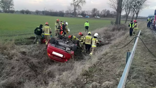 W Bieńkówce dachowało mitsubishi eclipse