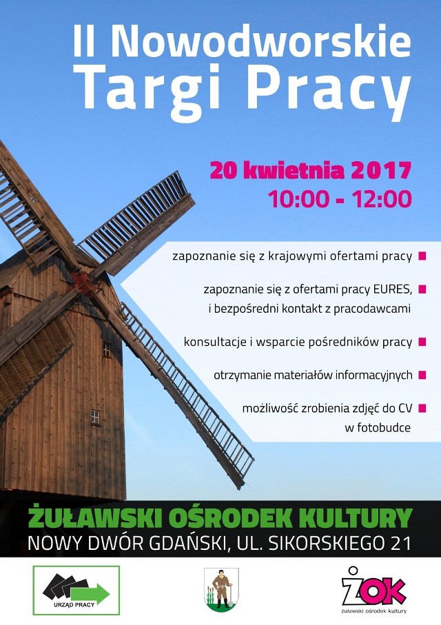 Nowy Dwór Gdański. W czwartek, 20 kwietnia odbędą drugie Nowodworskie Targi Pracy.  Przygotowano dziesiątki ofert pracy w kraju i za granicą.