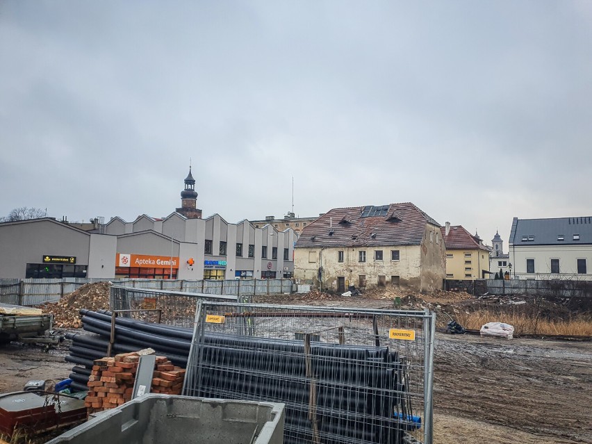 Budowa galerii Goplana w Lesznie, styczeń 2022