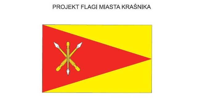 Projekt flagi miasta Kraśnik.