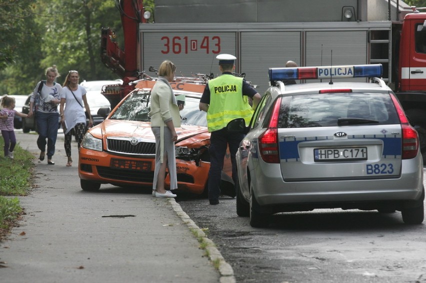 Wypadek na ulicy Złotoryjskiej w Legnicy