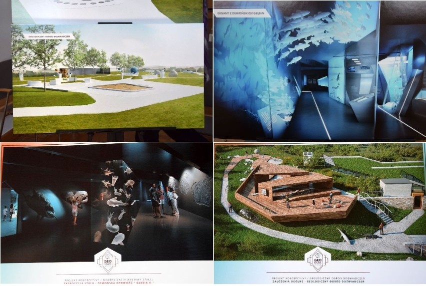 Wizualizacje projektów  Geoparku i budowy Parku Doświadczeń.