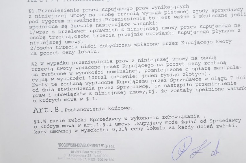 Kupili mieszkanie za 400 tys. zł. Rogowski Development nie dał aktu notarialnego