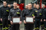 Zmiany w Komendzie Miejskiej PSP w Dąbrowie Górniczej. Pożegnanie dwóch strażaków, ale też powitanie nowego 