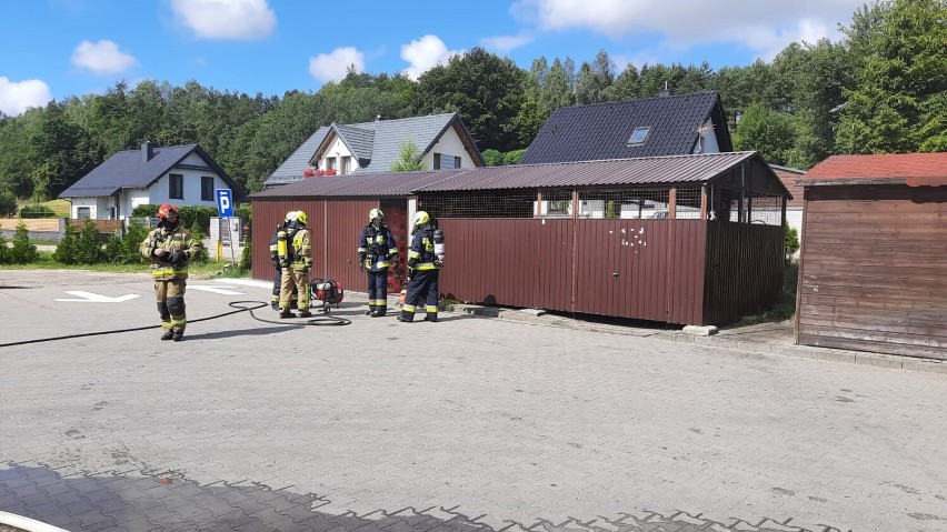 Akcja strażaków na stacji w Smętowie Chmieleńskim? Na szczęście to tylko ćwiczenia
