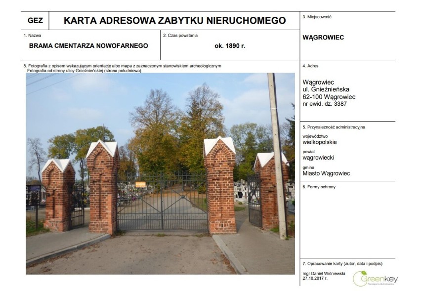 Zabytki w okolicy ulicy Gnieźnieńskiej w Wągrowcu. Na listę wpisano wiele budynków i innych obiektów