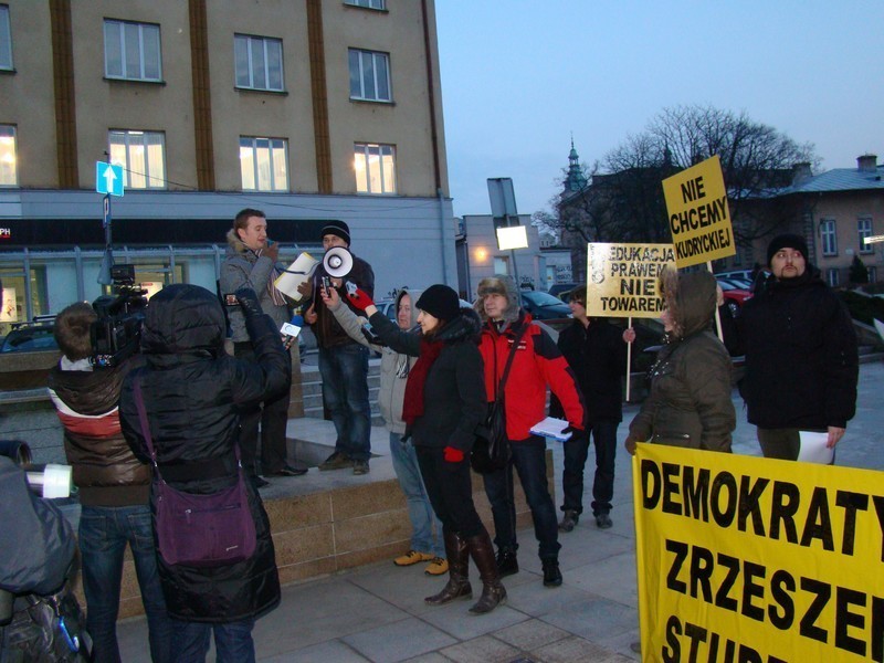 Protest studencki w Kielcach (foto)