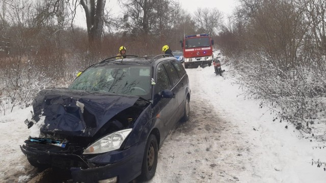 Wypadek w Lipienku - ucierpiała kobieta, która trafiła do szpitala w Grudziądzu