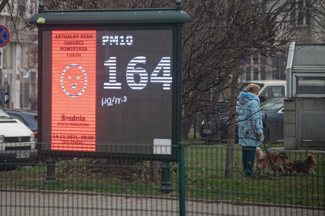 W grudniu Kraków spowijał gęsty smog