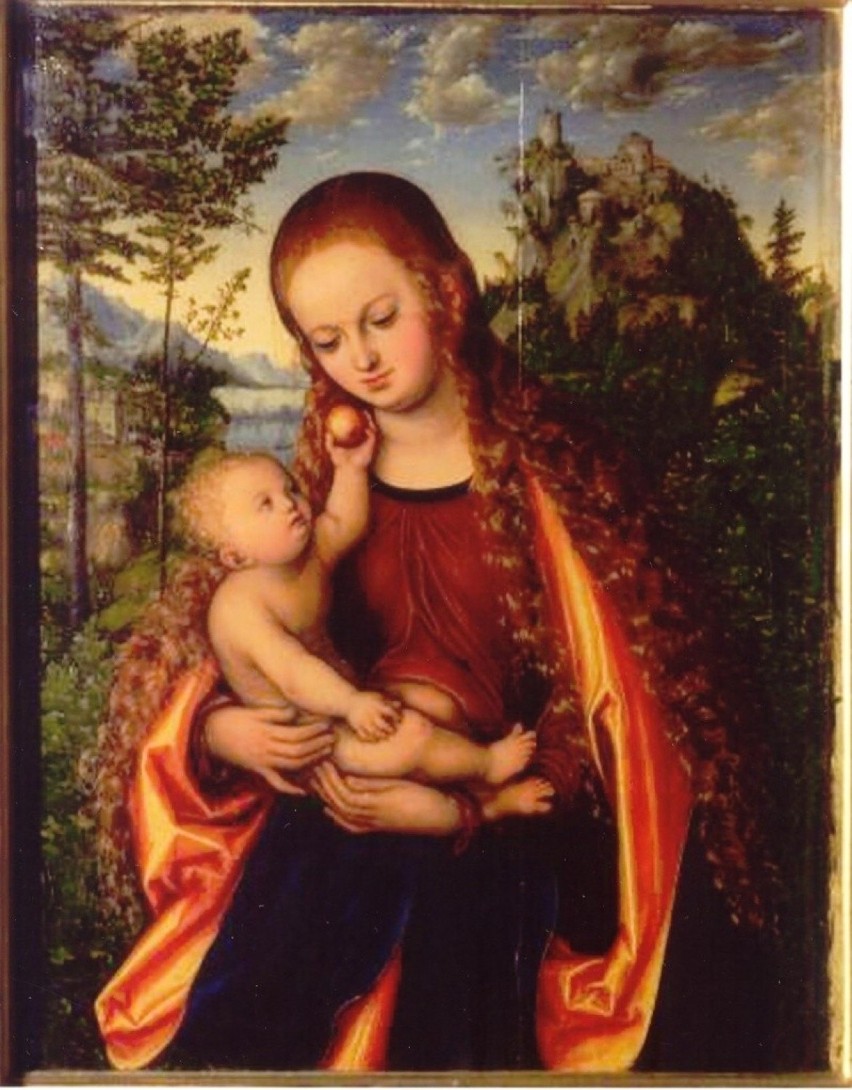 „Madonna z Dzieciątkiem zw. Głogowską” autorstwa Lucasa...