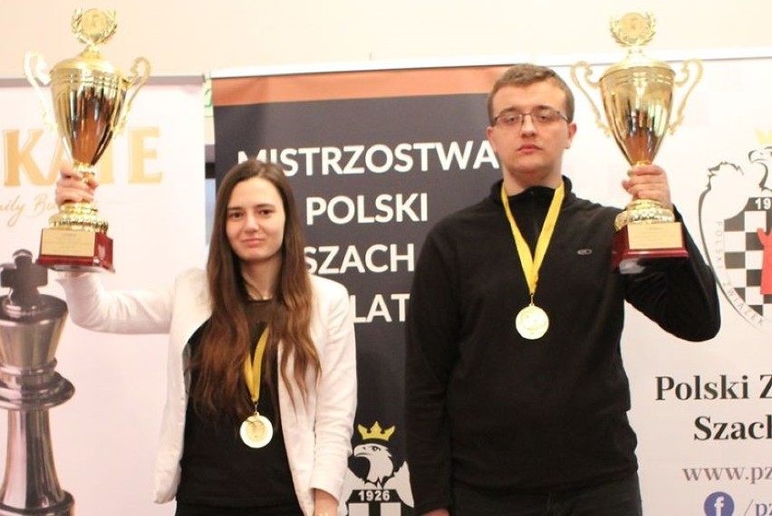 Paweł Teclaf oraz Anna Kubicka - zwyciężczyni rywalizacji kobiet