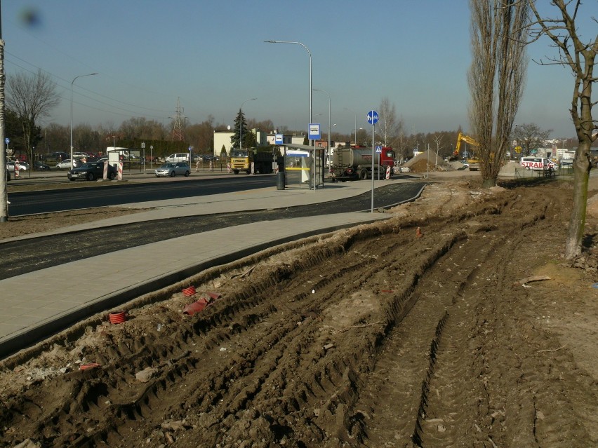 Budowa ronda na ulicy Podmiejskiej w Kaliszu