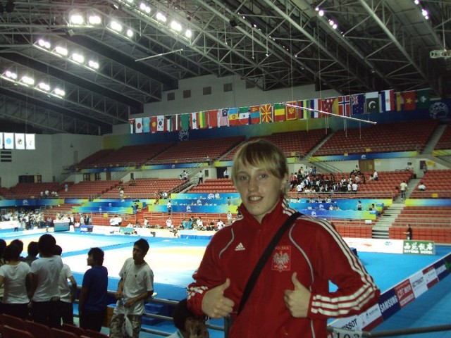 Katarzyna Krawczyk (Cement Gryf Chełm) walczy w olimpijskiej kategorii 55 kg