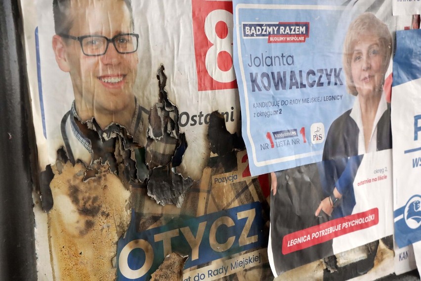 Taka była plakatowa samorządowa kampania wyborcza w Legnicy, zobaczcie zdjęcia
