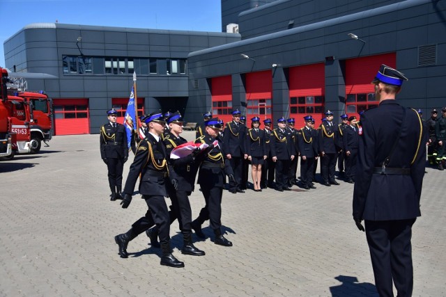 Obchody Dnia Strażaka (15.05.2024) w Komendzie Powiatowej Państwowej Straży Pożarnej w Żninie.