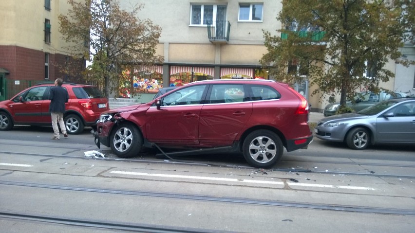 Wypadek na Narutowicza w Łodzi