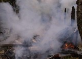 Pożar w Kielcach. Spłonęła altanka [ZDJĘCIA]