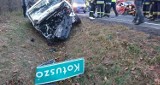 Wypadek na drodze krajowej nr 74 w Jaksonku w powiecie piotrkowskim. Rannych siedem osób [ZDJĘCIA]