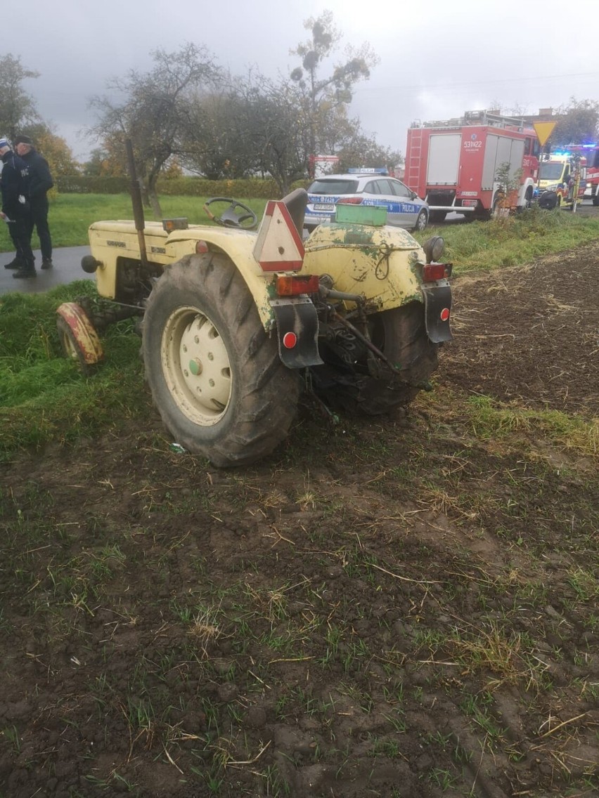 Ciągnik przejechał 59-latka. Śmigłowiec LPR na ratunek