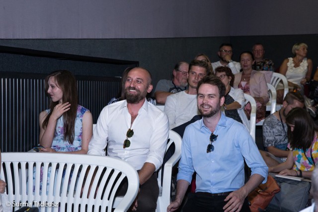 Na otwarciu Ińskiego lata Filmowego gościem był Wojciech Mecwaldowski (z lewej), tytułowy bohater filmu "Juliusz". Obok Aleksander Pietrzak, reżyser.
