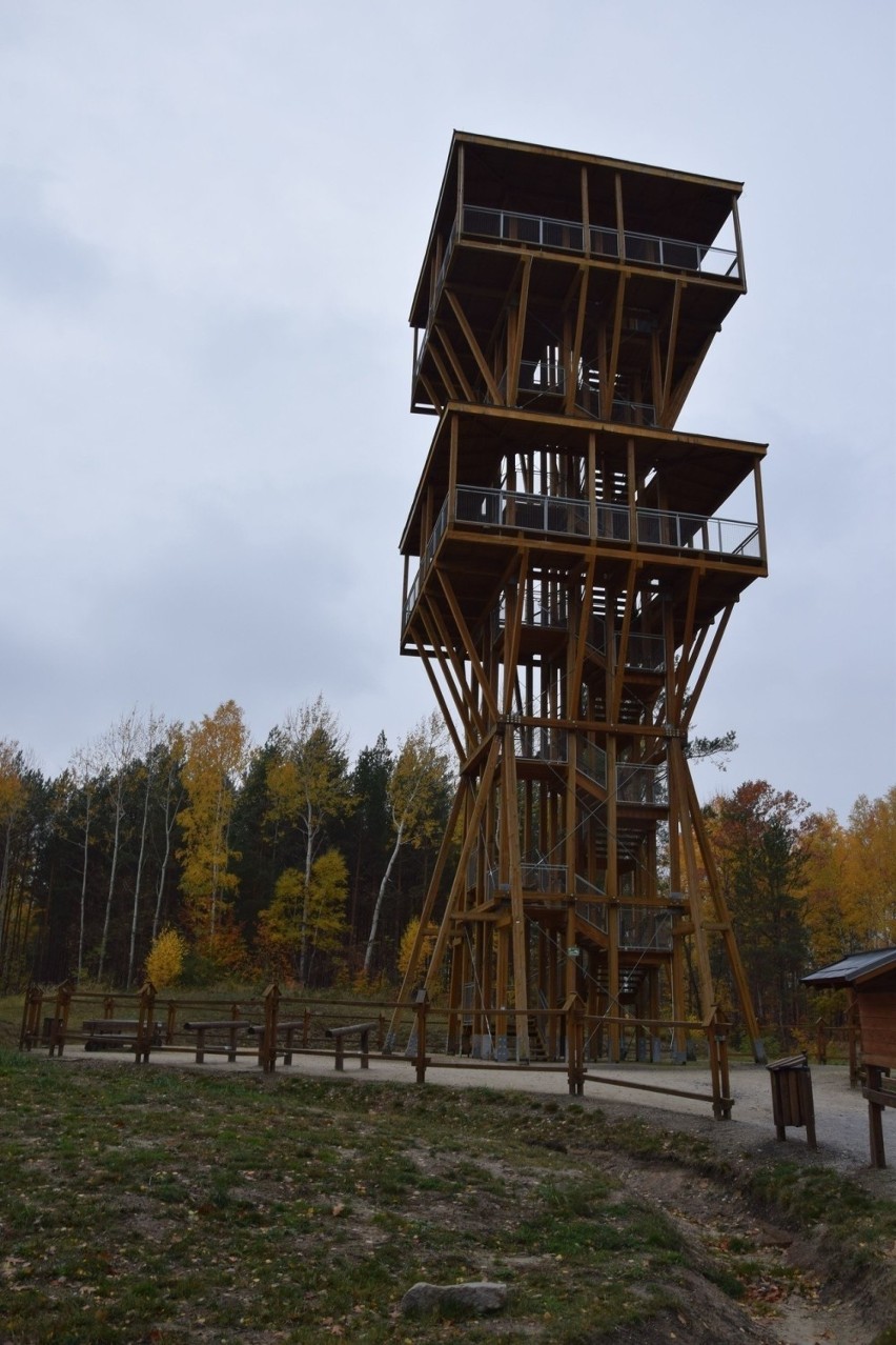 Łęknica w powiecie żarskim. 

Tutaj wybudowano drewnianą...