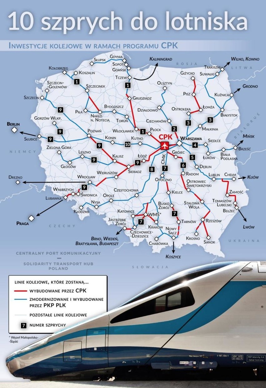 Linia kolejowa przez Łomża znalazła się na mapie Centralnego...