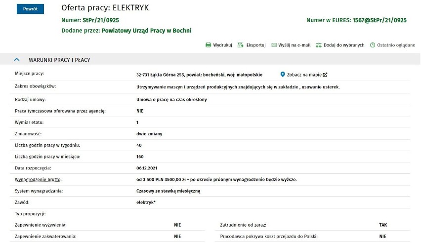 Najnowsze oferty pracy w Bochni i powiecie bocheńskim,...