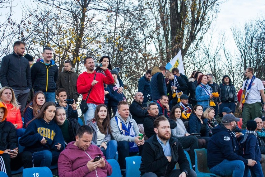 Kibice na meczu Juvenii Kraków z Pogonią Siedlce