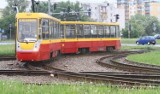 Zatrzymanie tramwajów  MPK Łódź na Telefonicznej