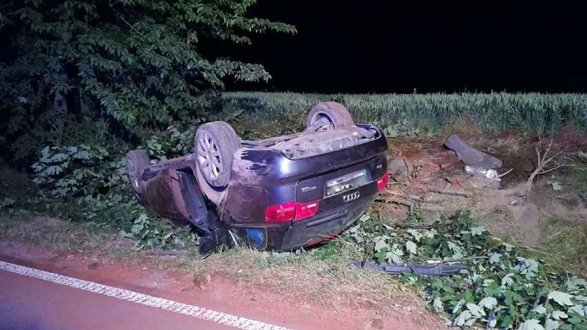 Audi dachowało na drodze pod Wrocławiem. Zobacz zdjęcia! 