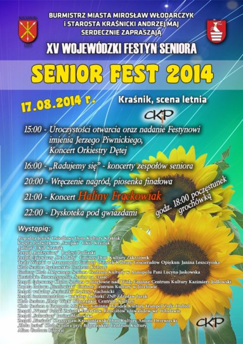 Senior Fest zaplanowano na najbliższą niedzielę, 17...