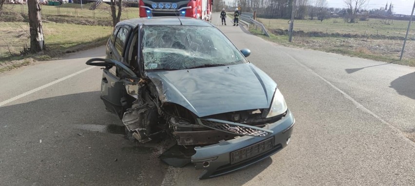 Wypadek w Myszyńcu Starym. Jedna osoba została ranna