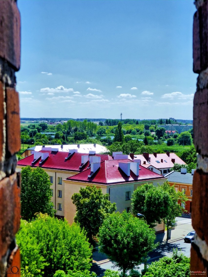 Panorama Łęczycy z wieży zamku