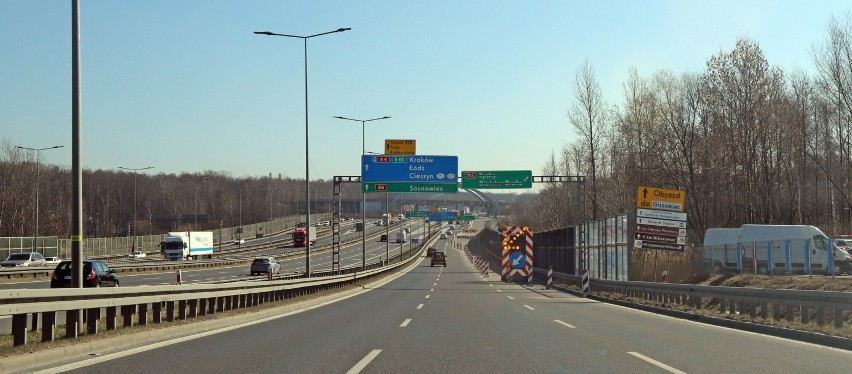 Obecnie nie da się zjechać z autostrady A4 bezpośrednio na...