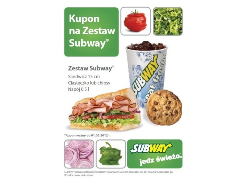 Uwaga!Konkurs!Kupony SUBWAY w nagrodę