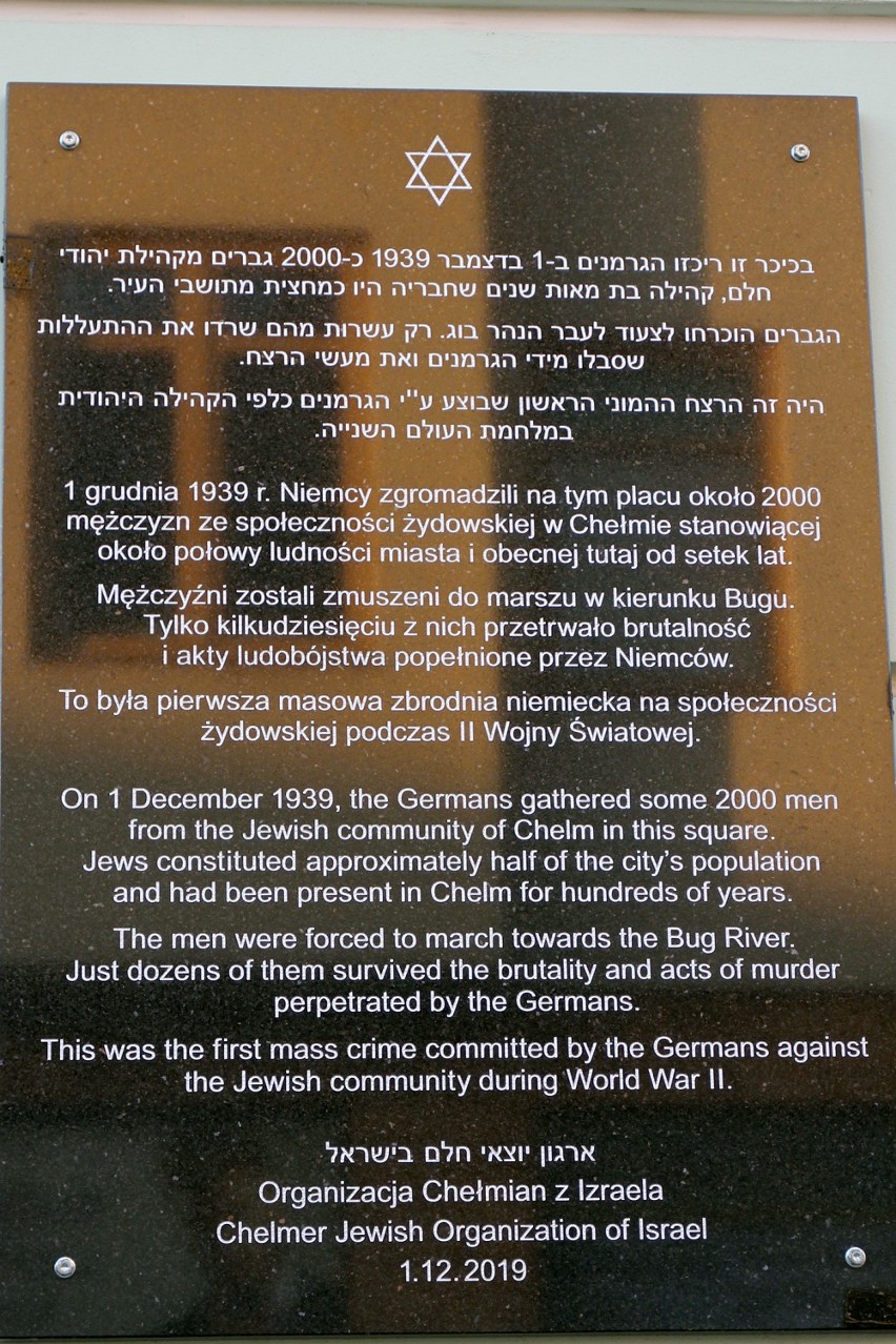 Uczniowie ZSEiT oraz muzealnicy  w Chełmie uczcili pamięć Żydów, którzy zginęli podczas " marszu śmierci"
